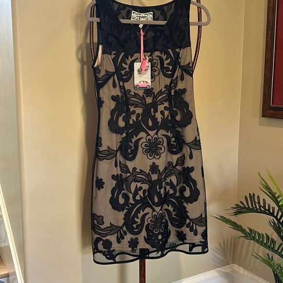 Pink Martini Black Lace Overlay Dress NWT - Picture 3 of 7